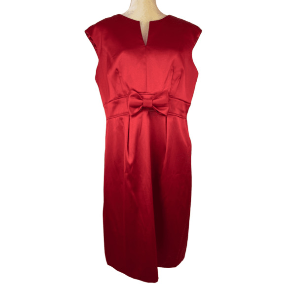 Sandra Darren women's red dress size 16 - Picture 1 of 3